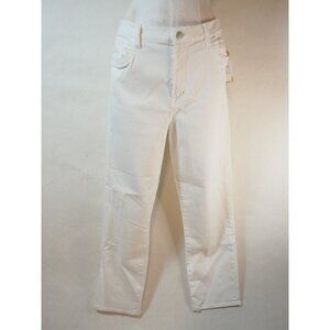 J Brand White Ruby Luna Skinny Straight Denim Jeans Ruffle Pockets, Size 31